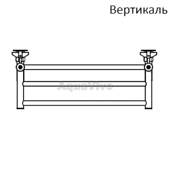 Полотенцесушитель Тругор Вертикаль НК П 80x50 водяной, с полкой, цвет хром