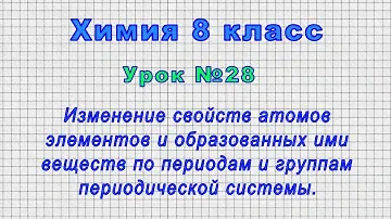 Химия 8 класс (Урок№28 - Изменение свойств атомов элементов и веществ по периодам и группам.)