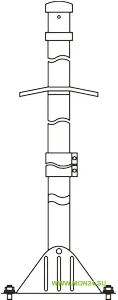 Мачта "Вертикаль-6" Зэтрон, без защелки, 6 м-0