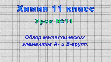 Химия 11 класс (Урок№11 - Обзор металлических элементов А- и В-групп.)
